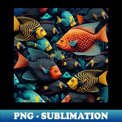 beautiful marine fish pattern - elegant sublimation png download - unleash your inner rebellion