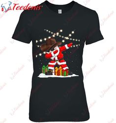 dabbing santa claus christmas hat funny xmas pajamas family t-shirt, cheap christmas family shirts  wear love, share bea