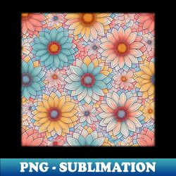 Colorful sunflower pattern - Stylish Sublimation Digital Download - Bring Your Designs to Life