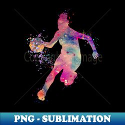 girl basketball dribble watercolor silhouette - digital sublimation download file - perfect for sublimation mastery