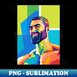 GigaChad Meme wpap Pop Art - Trendy Sublimation Digital Download - Spice Up Your Sublimation Projects