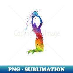 girl volleyball player setter watercolor sport gift - aesthetic sublimation digital file - perfect for sublimation art
