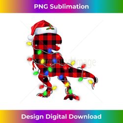red plaid dinosaur hat santa christmas lights buffalo - bohemian sublimation digital download - reimagine your sublimation pieces