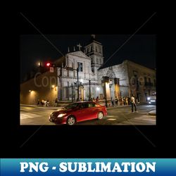 Mexico Morelia Church at Night - Artistic Sublimation Digital File - Unleash Your Inner Rebellion