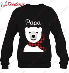 Family Matching Christmas Shirt Buffalo Plaid Papa Bear Gift T-Shirt, Christmas Family Shirt Ideas  Wear Love, Share Bea
