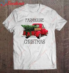 Farmhouse Christmas Red Truck Shirt, Plus Size Ladies Christmas Sweaters  Wear Love, Share Beauty