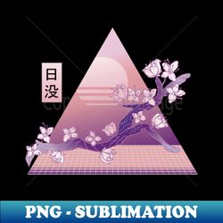 Cherry Blossom - Vaporwave Aesthetic - Sublimation-Ready PNG File - Perfect for Creative Projects
