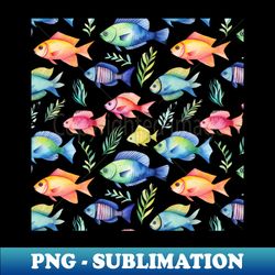 tropical fishes pattern 1 - high-quality png sublimation download - capture imagination with every detail
