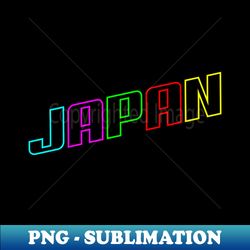 Japan Neon - PNG Sublimation Digital Download - Vibrant and Eye-Catching Typography