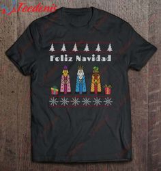 Feliz Navidad Tres Reyes Magos T-Shirt, Plus Size Ladies Christmas Tops  Wear Love, Share Beauty