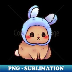 bunny in blue hat - modern sublimation png file - bring your designs to life