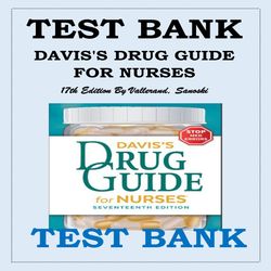 DAVIS'S DRUG GUIDE FOR NURSES SEVENTEENTH EDITION BY VALLERAND, SANOSKI TEST BANK