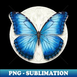 Blue Morpho Butterfly - PNG Transparent Digital Download File for Sublimation - Spice Up Your Sublimation Projects