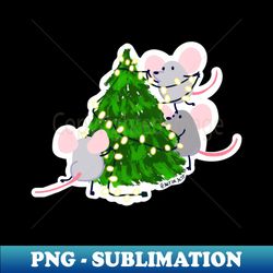 Festive Mouses - Retro PNG Sublimation Digital Download - Unlock Vibrant Sublimation Designs