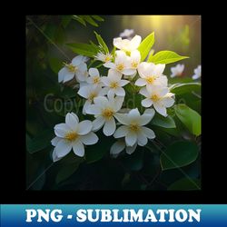 Lovely Sweet-Smelling Jasmine With Its Captivating Fragrance Evoking Feelings Of Relaxation And Bliss Ai Generated Art - Modern Sublimation PNG File - Vibrant and Eye-Catching Typography