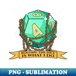 D20 Dungeon and Dragons - PNG Transparent Sublimation Design - Vibrant and Eye-Catching Typography