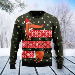 Dachshund Funny Christmas Sweater, Ugly Christmas Sweater for Dog Lovers
