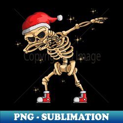 Skull dabbing - merry christmas - Decorative Sublimation PNG File - Instantly Transform Your Sublimation Projects