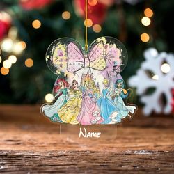 Disney Princess Christmas Ornament, Disney Watercolor Castle Ornament, Disney Vacation Ornament