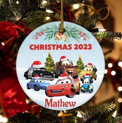 Lightning McQueen Ornament, Mcqueen Ornament, Disney Cars Christmas 2023 Ornament