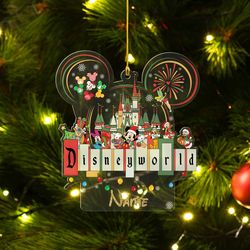Mickey Mouse Ornament, Christmas Disneyworld Vacation Ornament, Disney Christmas Family Trip