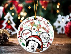 Mickey Ornament Christmas, Disney Ornament Christmas Ornament, Disneyland Christmas Ornament