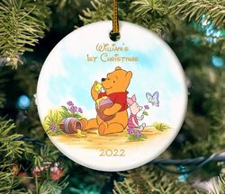 pooh first baby christmas ornament, pooh christmas ornament, pooh ornament
