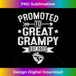 Vintage Promoted To Great Grampy Est 2022 1 - Urban Sublimation PNG Design - Rapidly Innovate Your Artistic Vision