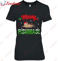 Fish Merry Christmas Hogfish Fishing Lover Pajamas Shirt, Christmas Tee Shirts On Sale  Wear Love, Share Beauty