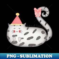 cute little fat cat wearing pink hat - unique sublimation png download - boost your success with this inspirational png download