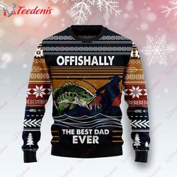 Fishing Retro Vintage Ugly Christmas Sweater, Christmas Adult Sweaters  Wear Love, Share Beauty