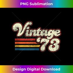 Vintage 1973 48th Birthday Tank Top - Sophisticated PNG Sublimation File - Elevate Your Style with Intricate Details