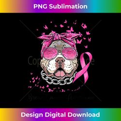 Pitbull Dog Lover Pink Ribbon Breast Cancer Awareness - Deluxe PNG Sublimation Download - Infuse Everyday with a Celebratory Spirit