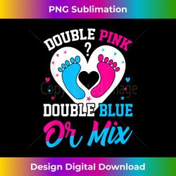 double pink double blue mix twin gender announcement reveal - vibrant sublimation digital download - customize with flair