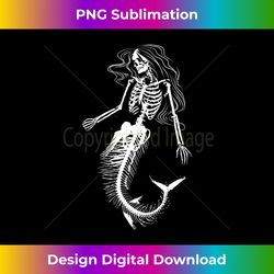 Funny Halloween Mermaid Skeleton Gift Cool Scary DIY Costume Tank To - Sleek Sublimation PNG Download - Lively and Captivating Visuals
