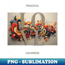 peaceful calmness love - Stylish Sublimation Digital Download - Bold & Eye-catching