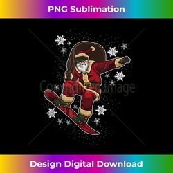 Snowboard Santa Claus - Funny Winter Sports For Xmas - Artisanal Sublimation PNG File - Pioneer New Aesthetic Frontiers
