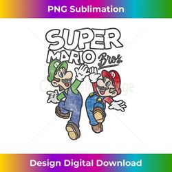 Super Mario Bros. Luigi And Mario High Five Portrait Tank To - Timeless PNG Sublimation Download - Chic, Bold, and Uncompromising