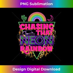 Vintage Country Music Chasing That's Neon Rainbows For Gifts - Contemporary PNG Sublimation Design - Customize with Flair