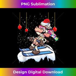 Funny Christmas Santa Cow Moo Merry Christmas Tank To - Timeless PNG Sublimation Download - Enhance Your Art with a Dash of Spice