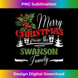 Swanson Family Christmas Costume Mistletoe Group Matching Tank Top - Contemporary PNG Sublimation Design - Crafted for Sublimation Excellence