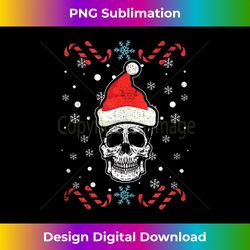 Pirate Skull Santa Claus Hat Christmas Pajamas Xmas PJs Tank Top - Edgy Sublimation Digital File - Pioneer New Aesthetic Frontiers