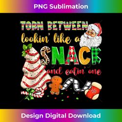 Torn Between Looking Like A Snack Or Eating One Christmas Tank Top - Contemporary PNG Sublimation Design - Crafted for Sublimation Excellence