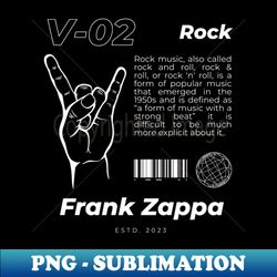 V02 Style Frank Zappa Vintage - Decorative Sublimation PNG File - Perfect for Sublimation Art
