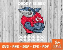 Kansas city Chiefs Daddy Shark Nfl Svg , Daddy Shark   NfL Svg, Team Nfl Svg 17