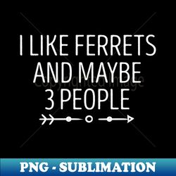 i like ferrets and maybe 3 people  ferret quote ferret lover gift ferret owner giftferret mom  funny ferret gift for mens and womens  ferret idea design - signature sublimation png file - bring your designs to life