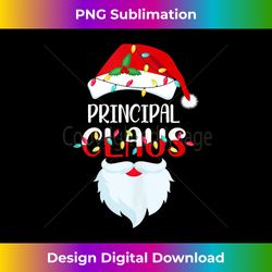 Santa Principal Claus Christmas Family Matching Xmas Pajamas Tank To - Innovative PNG Sublimation Design - Access the Spectrum of Sublimation Artistry