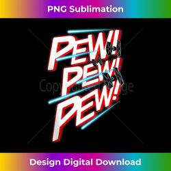 Star Wars Pew Pew Tie Fighter Outline Text Tank Top - Minimalist Sublimation Digital File - Immerse in Creativity with Every Design