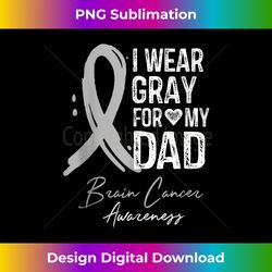 Retro I Wear Gray For My Dad Brain Cancer Awareness Outfit Tank To - Bespoke Sublimation Digital File - Immerse in Creativity with Every Design
