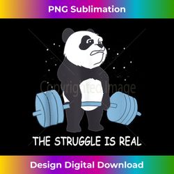 panda the struggle is real bear deadlift funny gym tank to - deluxe png sublimation download - elevate your style with intricate details